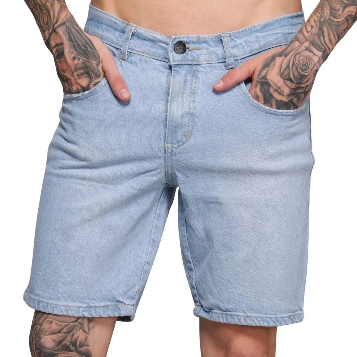 Kit 2 Bermudas Jeans Masculina Algodão -BrilhoSutil