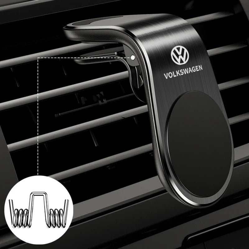 Suporte Magnético em L para Carro - Suporte para Smartphone Clip Compatível com Todos os Modelos para Volkswagen VW GOLF Polo Tiguan CADDY PASSAT