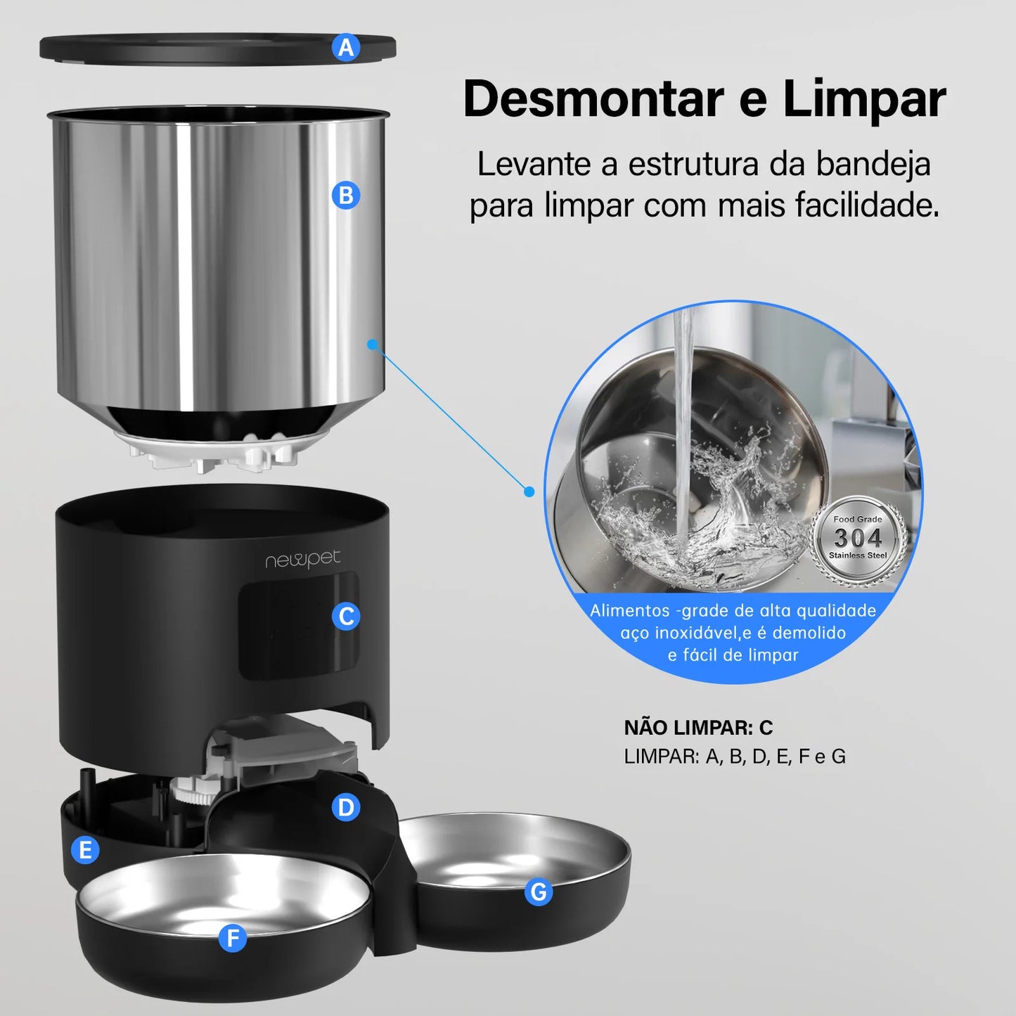 Dispensador Automático de Ração 5L -BrilhoSutil