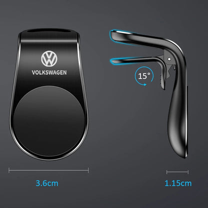 Suporte Magnético em L para Carro - Suporte para Smartphone Clip Compatível com Todos os Modelos para Volkswagen VW GOLF Polo Tiguan CADDY PASSAT