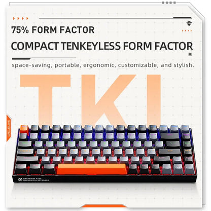 Machenike K500A-B84 Teclado Mecânico 75% -BrilhoSutil